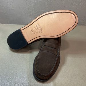 Men’s L.L Bean Handcrafted Suede Shoes. Brown, New